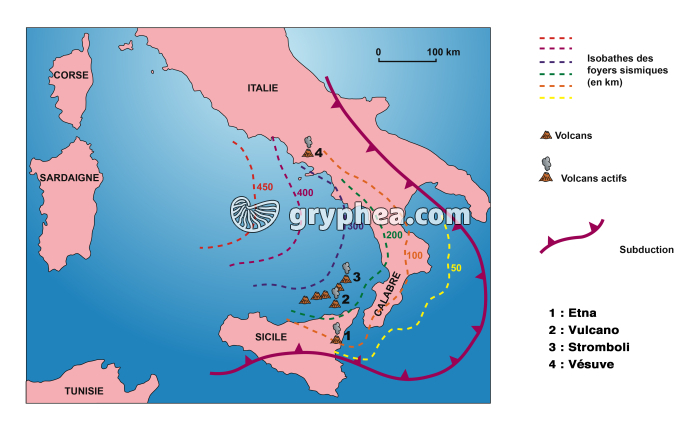 La subduction en Méditerranée - infographie - gryphea.org